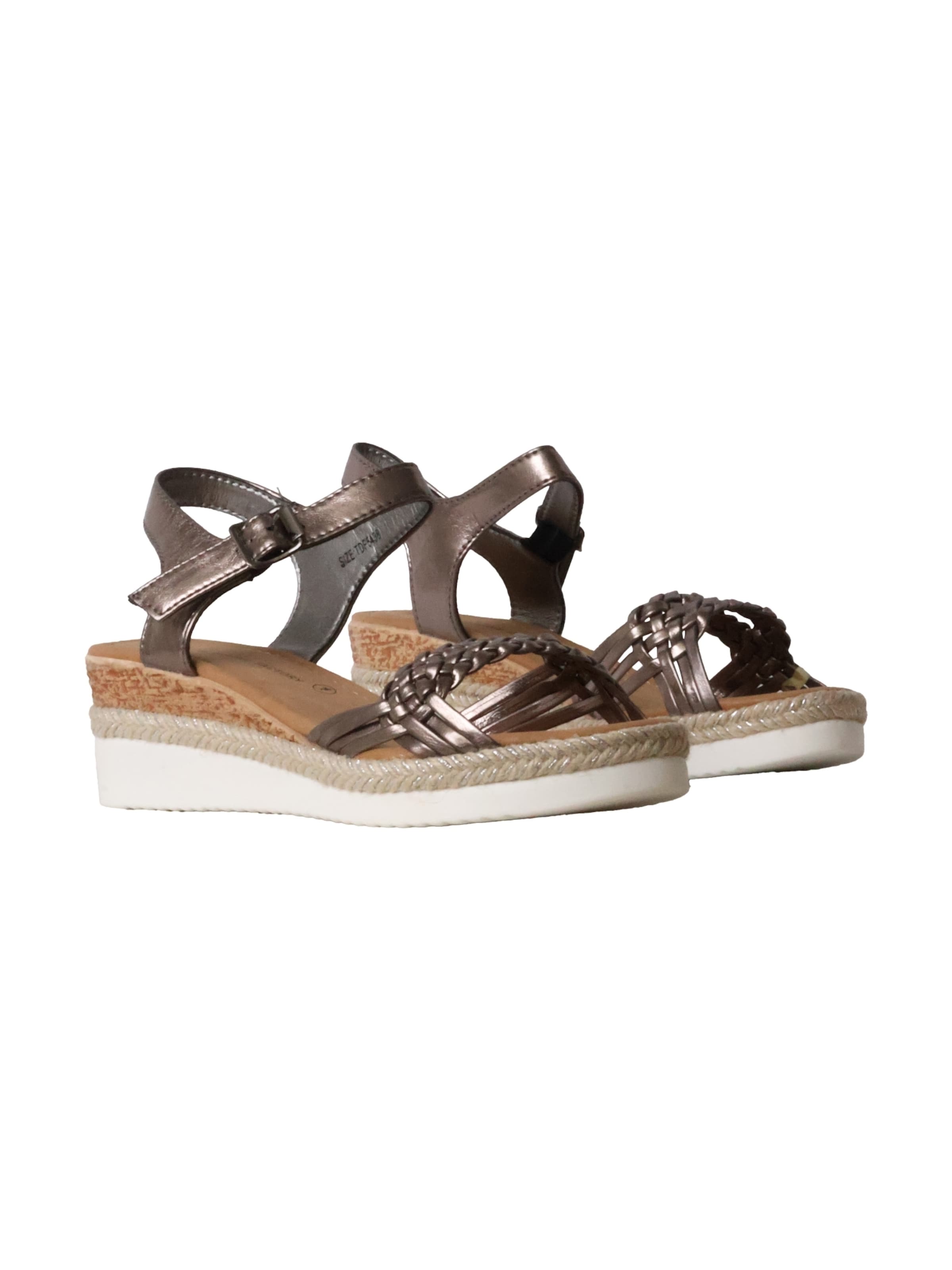 The Divine Factory - Sandalias 'Kompensationssandalen mit Riemchen' en gris