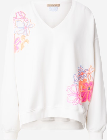 Smith&Soul Collegepaita värissä valkoinen: etupuoli