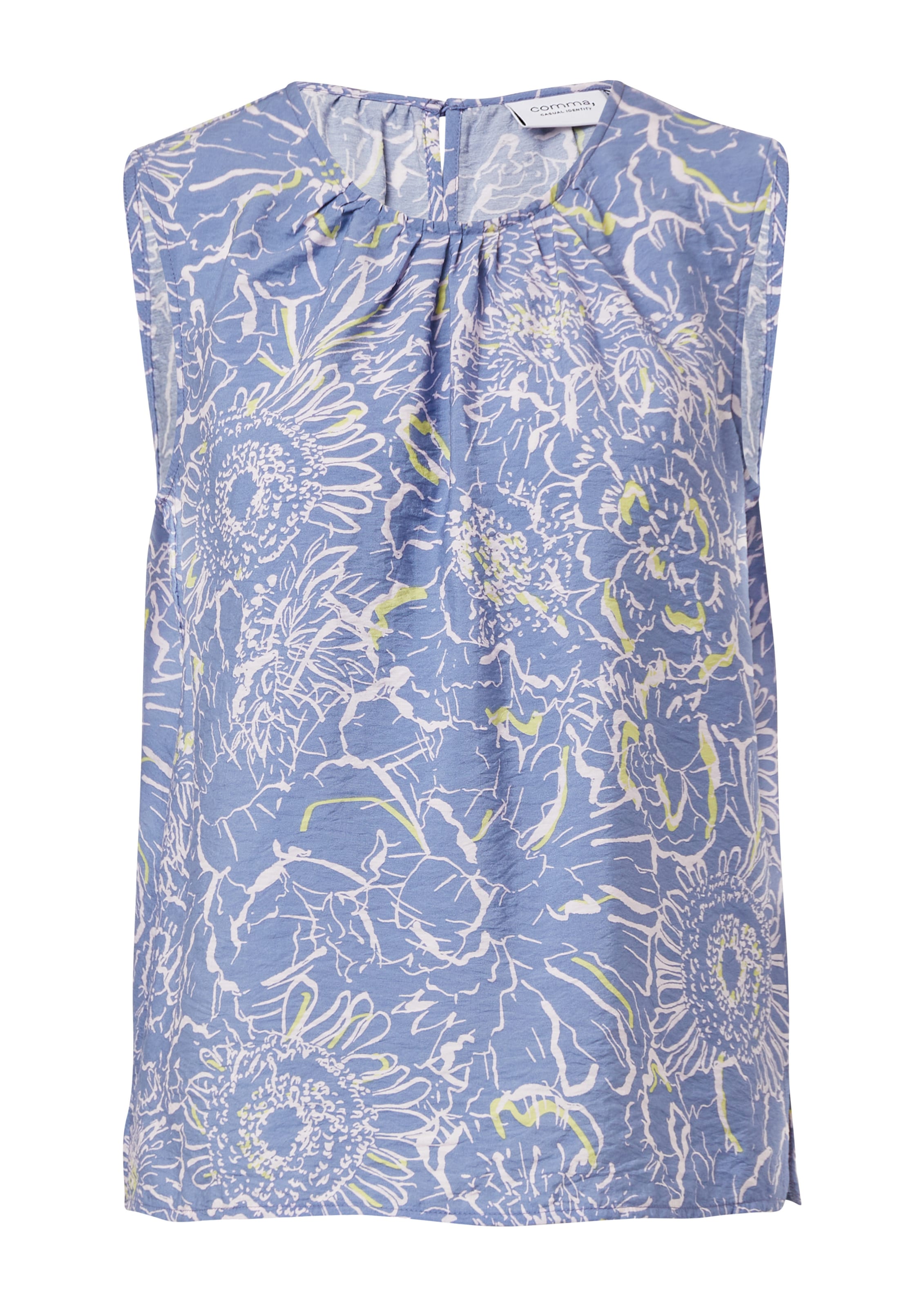 COMMA Blouse in Blauw: voorkant