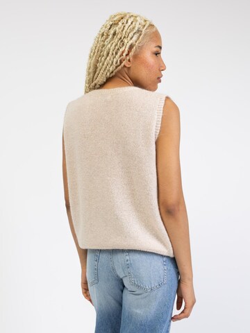 BROKE + SCHÖN Knitted Vest 'Pullunder mit Argyle Muster' in Beige