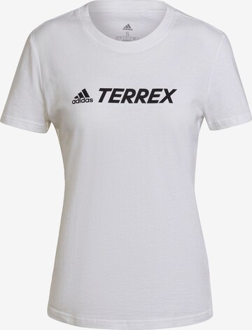 ADIDAS TERREX Функционална тениска в бяло: отпред