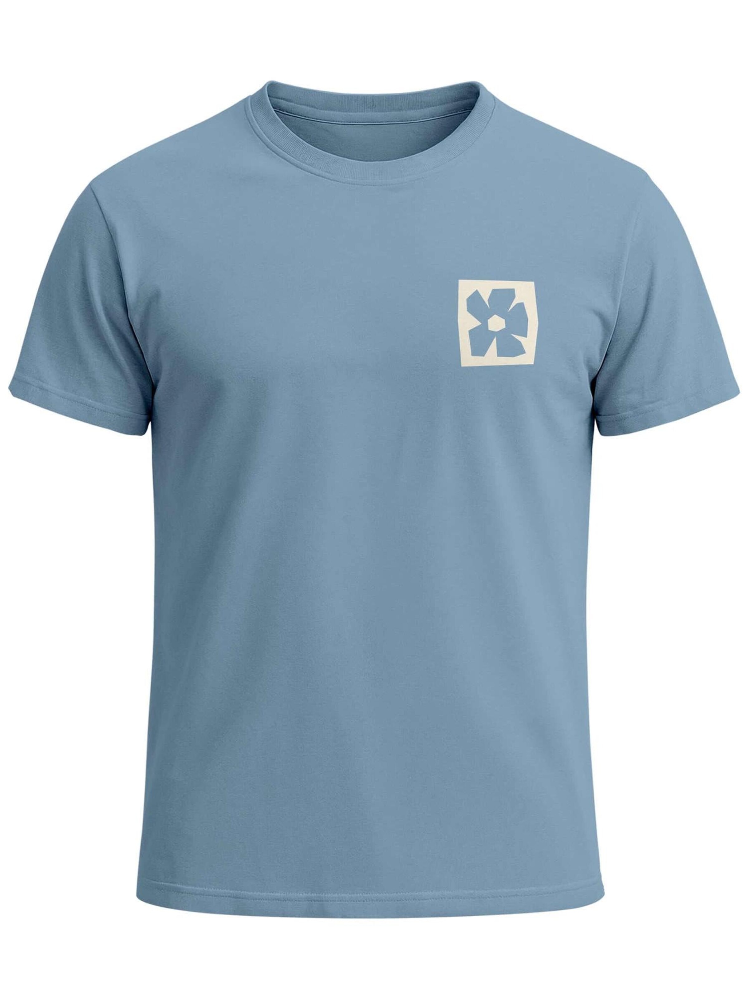Neverless Shirt 'Blume Quadrat' in Blue