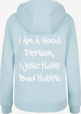 Merchcode Sweatshirt 'Bad Habits' in Blauw