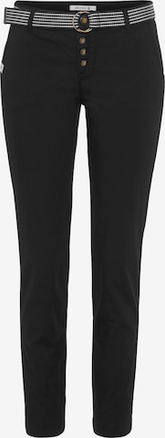 DELMAO Chino Pants in Black: front