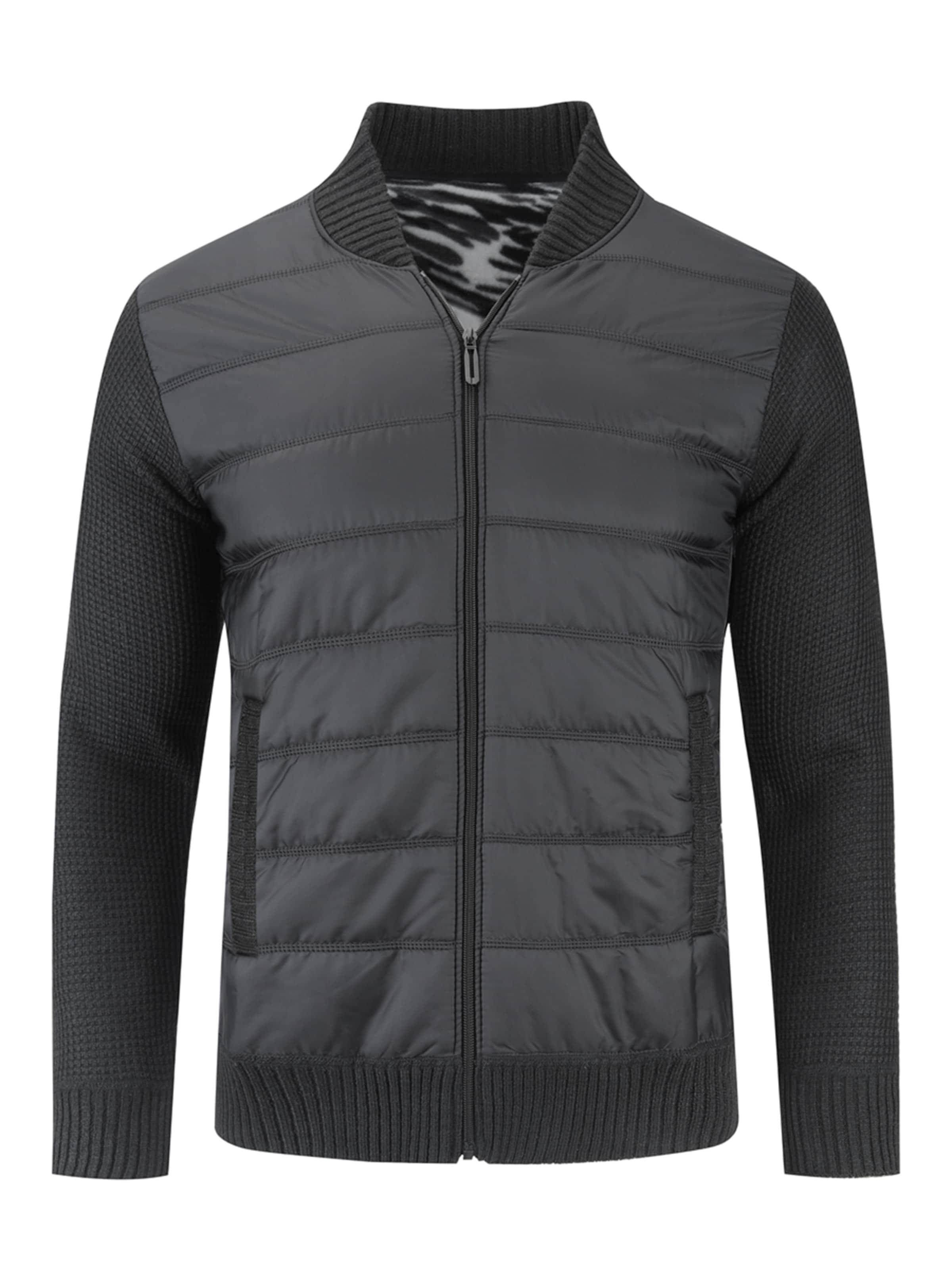 Youthup Strickjacke in Schwarz: Vorderseite