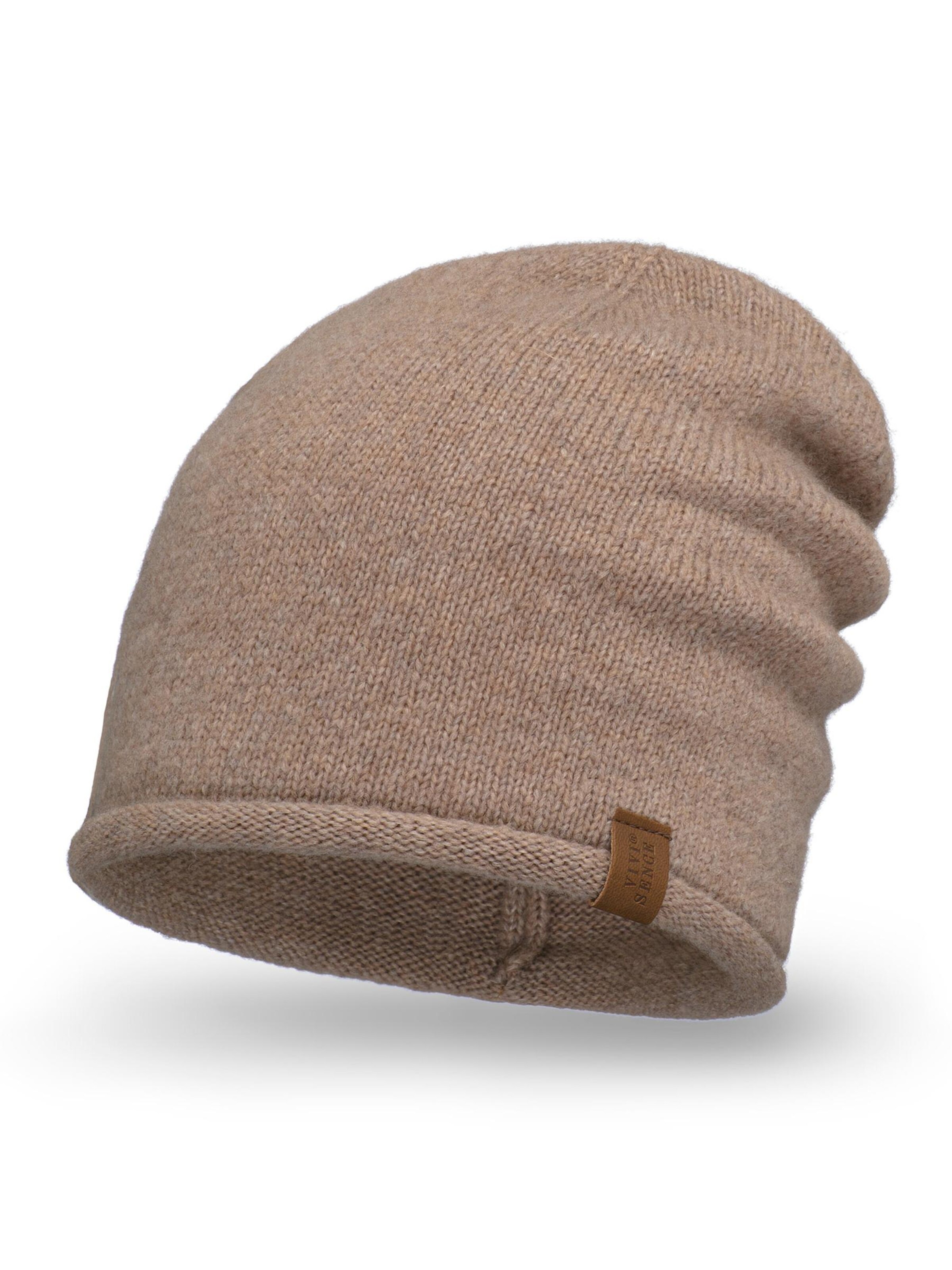 Vivisence Beanie '70115' in Beige: front
