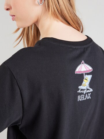 Frogbox Shirt 'Snoopy More Chill Out' in Zwart