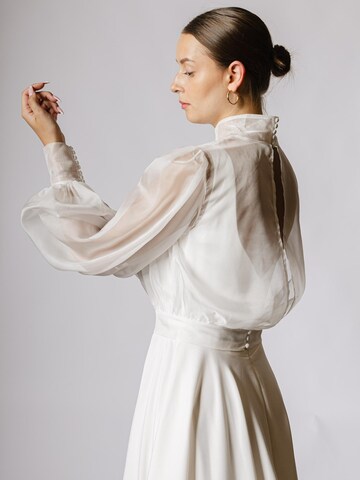 White Cherry Hamburg Blouse 'Bridal' in White