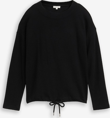 TOM TAILOR Sweatshirt in Schwarz: Vorderseite
