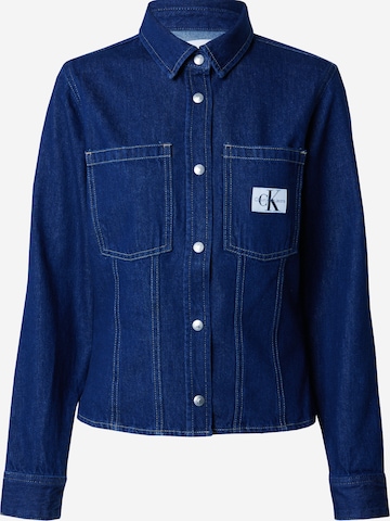 Calvin Klein Jeans Blouse 'Lean' in Blauw: voorkant