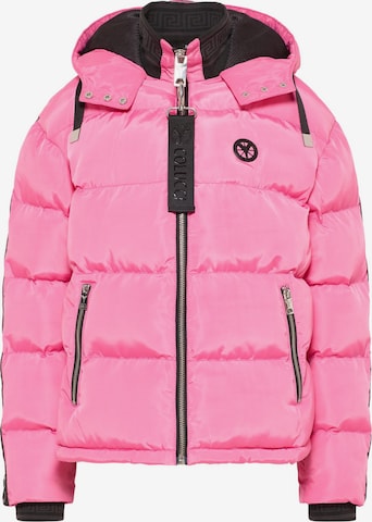 Carlo Colucci Winter Jacket 'Daverda' in Pink: front