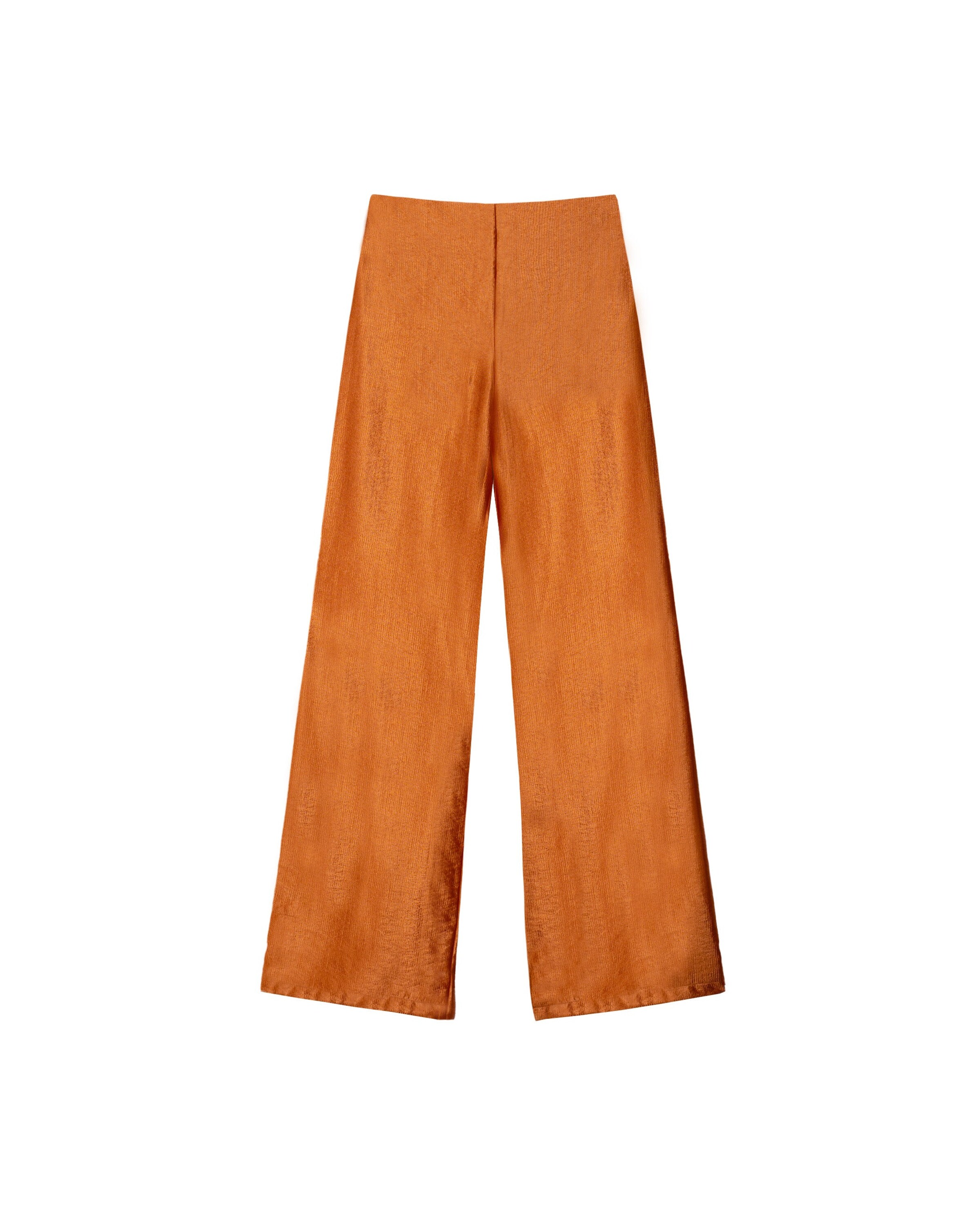 THE-ARE - Pierna ancha Pantalón en naranja: frente