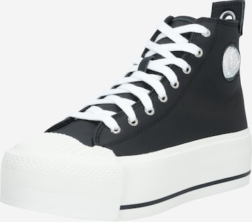 DIESEL Sneakers hoog 'Astico' in Zwart: voorkant