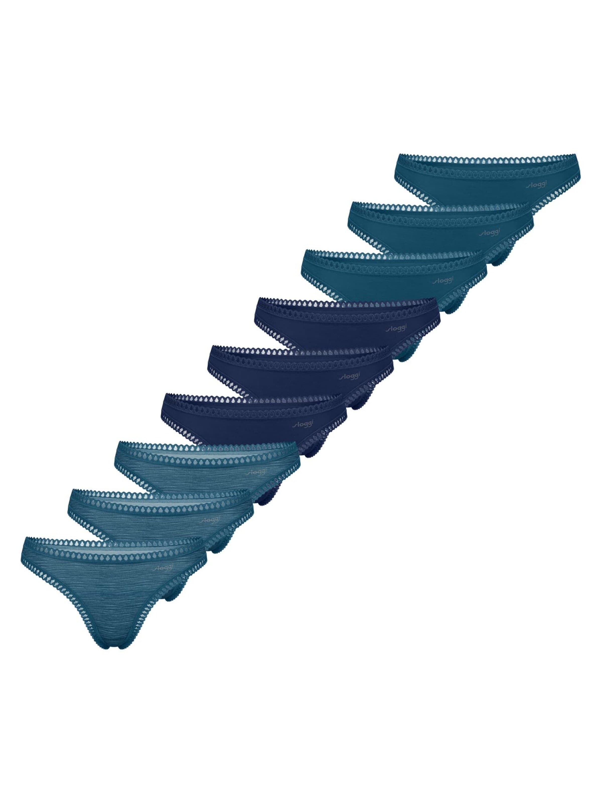 SLOGGI String 'GO Crush' in Blauw: voorkant