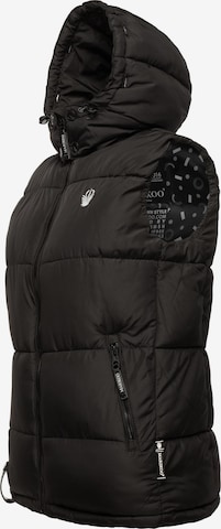 MARIKOO Vest 'Eisflöckchen' in Black: front