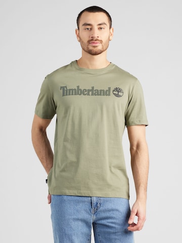 TIMBERLAND قميص بلون أخضر: الأمام
