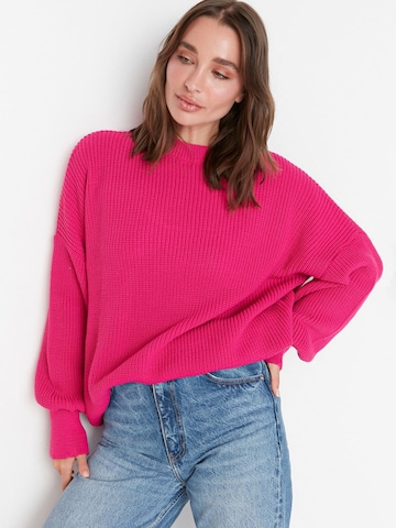 Trendyol - Jersey talla grande en rosa: frente