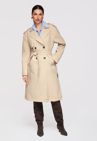 Manteau mi-saison 'OW-COLC-0117' Ombre en beige : devant