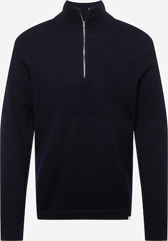 Pull-over 'Fjord Bubble Yoke' NORSE PROJECTS en bleu : devant