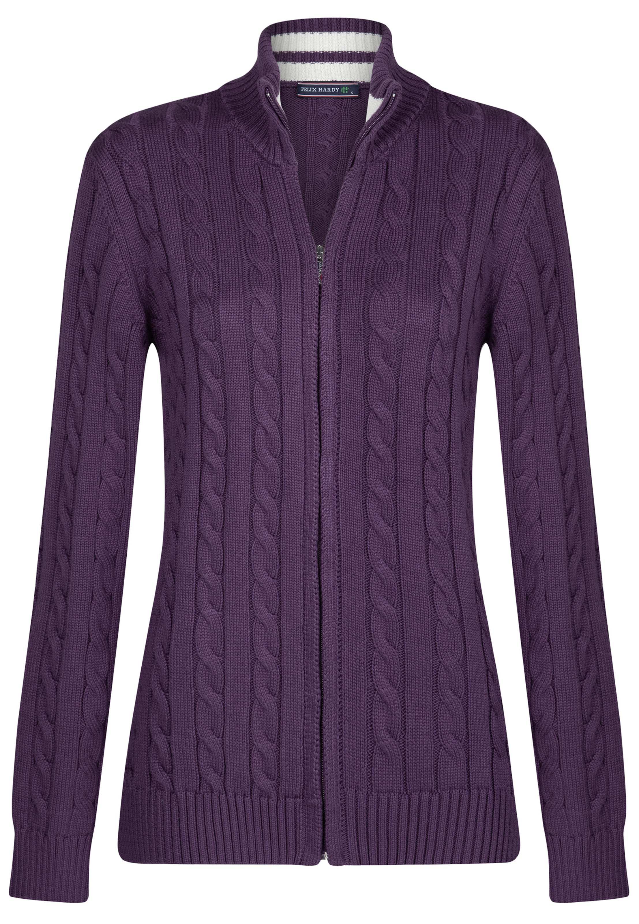Cardigan Felix Hardy en violet : devant