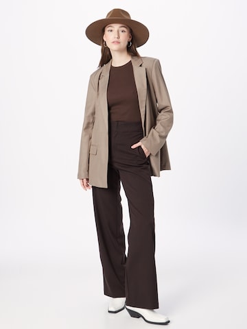 Lindex Wide leg Pants 'Lykke' in Brown