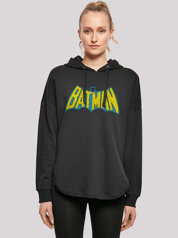 Sweat-shirt 'DC Comics Batman Crackle Logo' F4NT4STIC en noir : devant