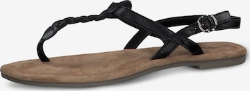 TAMARIS T-bar sandals in Black: front