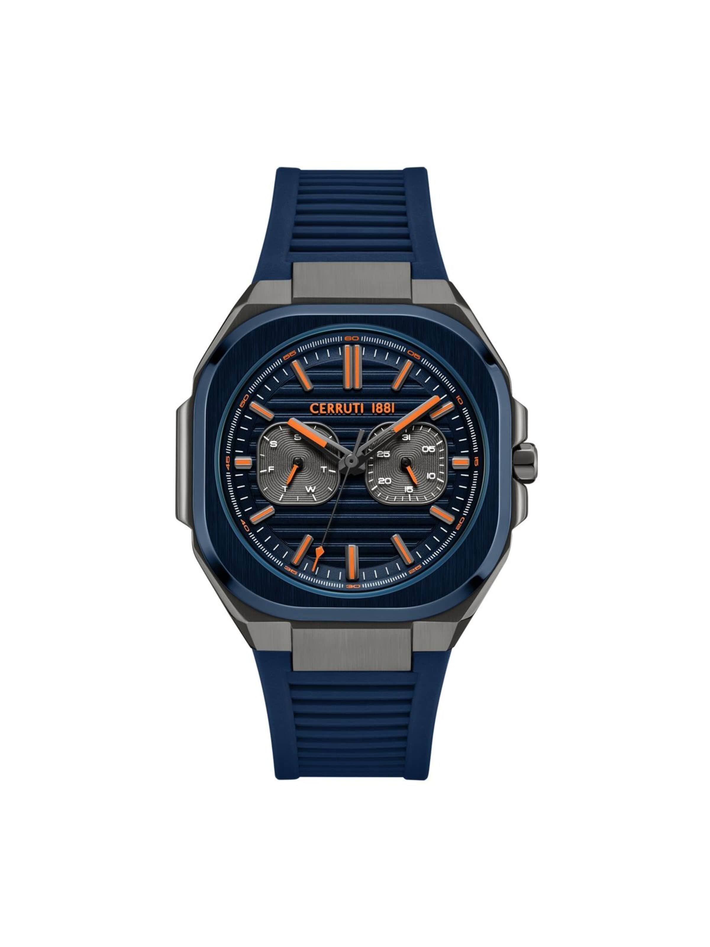 CERRUTI 1881 Analoguhr 'Leadri'‌‌‌‌‌‌ in Blau: Vorderseite