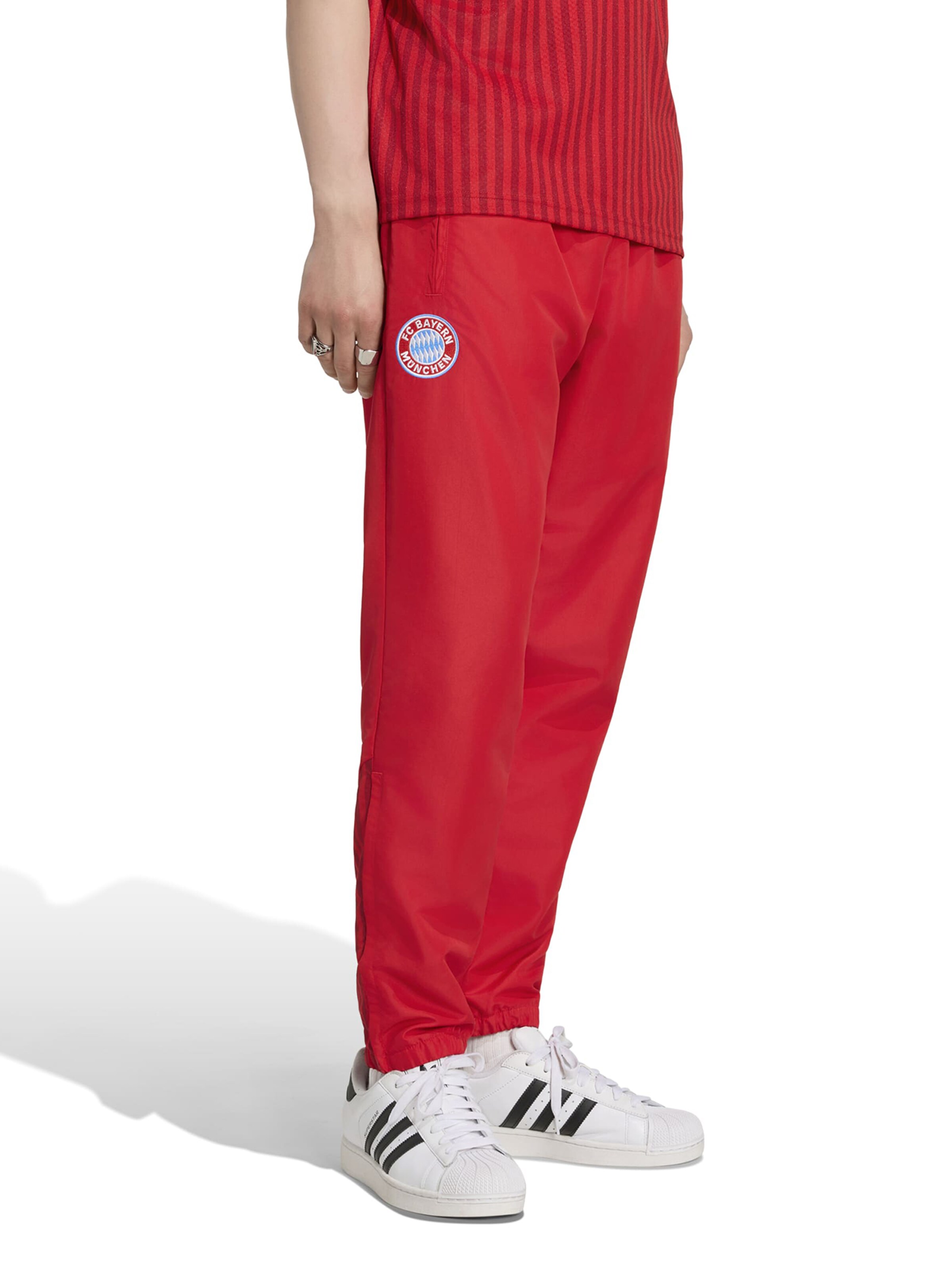 Tapered Pantaloni sportivi 'FCB ST' di ADIDAS PERFORMANCE in rosso: frontale