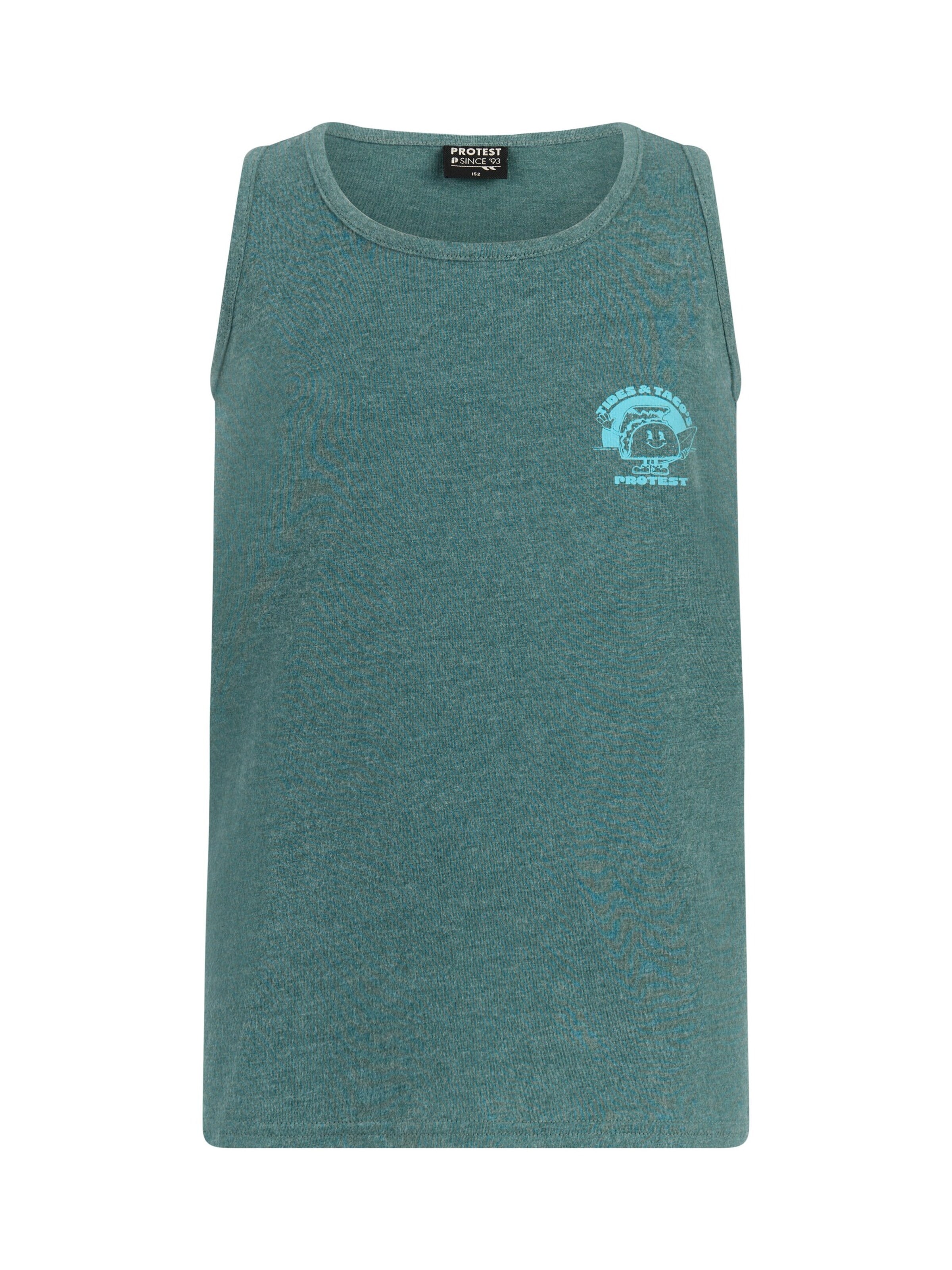 PROTEST Shirt 'PRTRemix JR' in Groen: voorkant