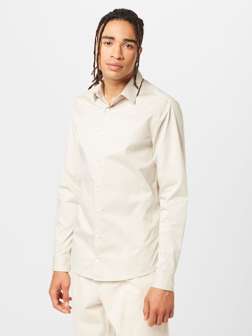 Tiger of Sweden Slim fit Button Up Shirt 'FILBRODIE' in Beige: front