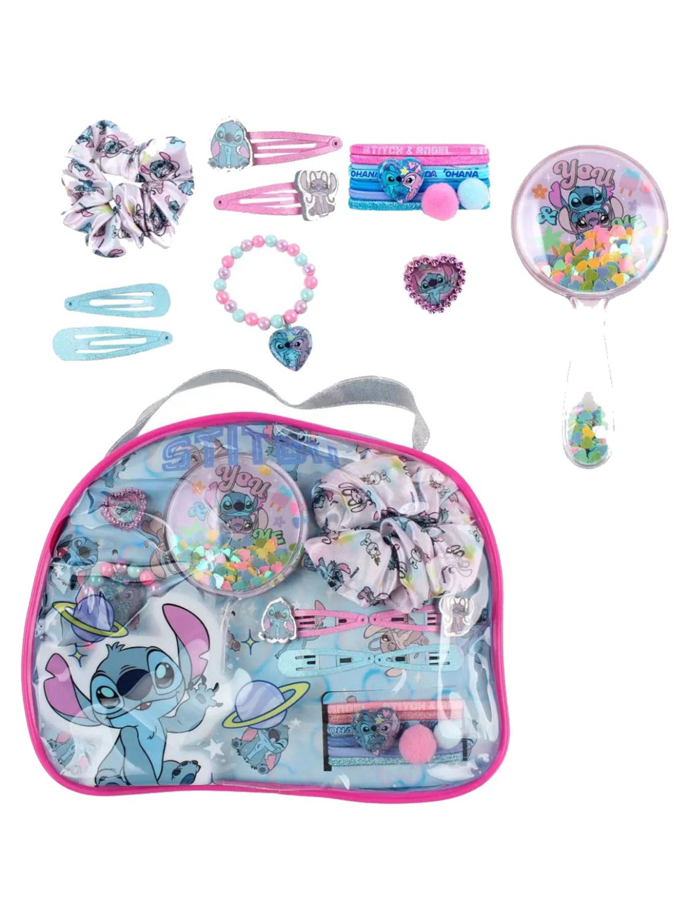 Disney Lilo & Stitch Toiletry Bag 'Disney Stitch Beautyset voor Meisjes' in Blue: front