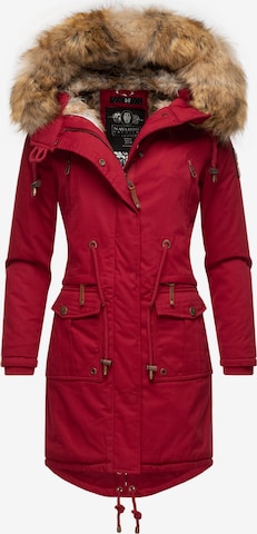 NAVAHOO - Parka de inverno 'Rosinchen' em vermelho: frente