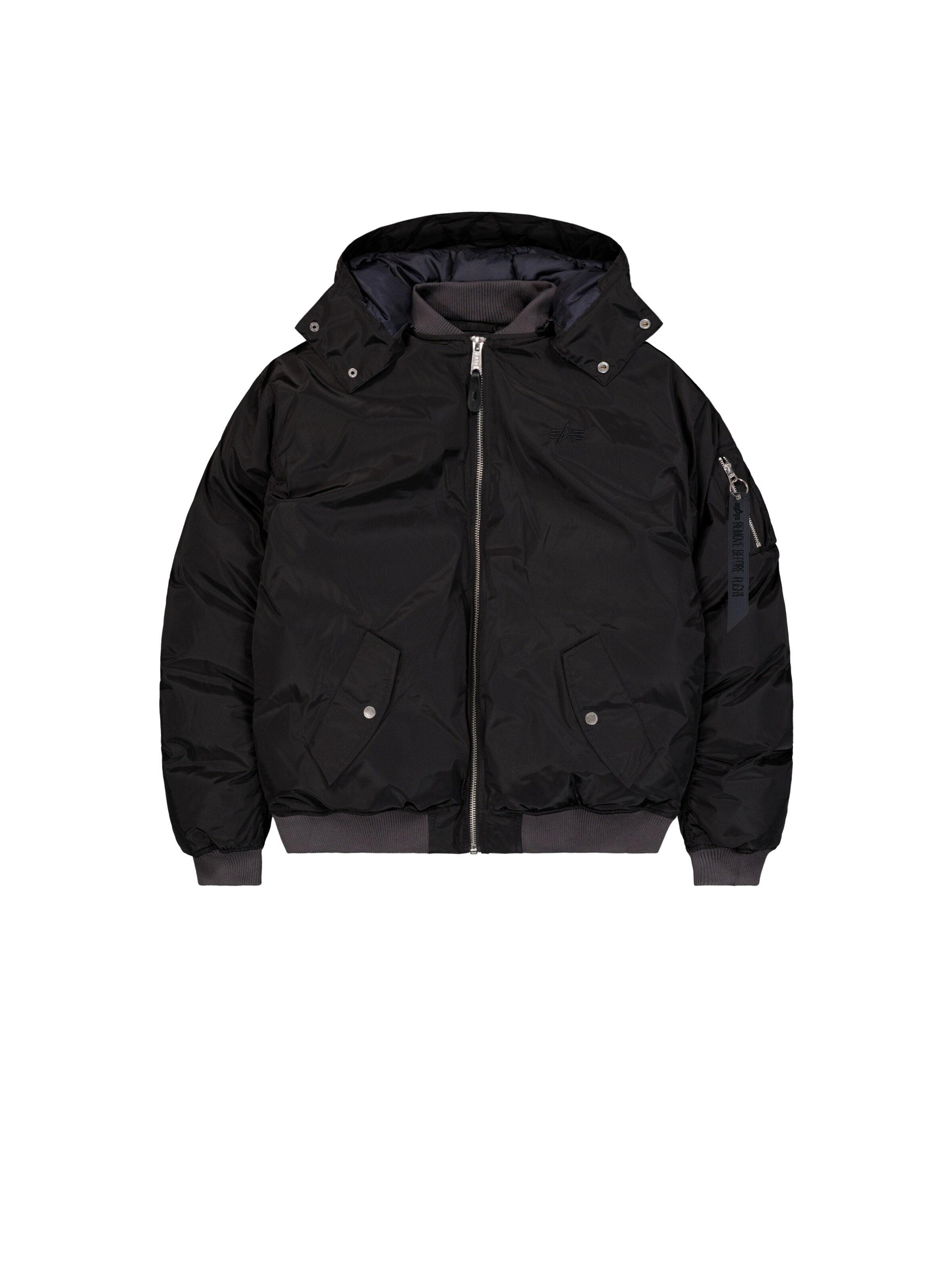 Veste mi-saison 'Ma-1' ALPHA INDUSTRIES en noir : devant