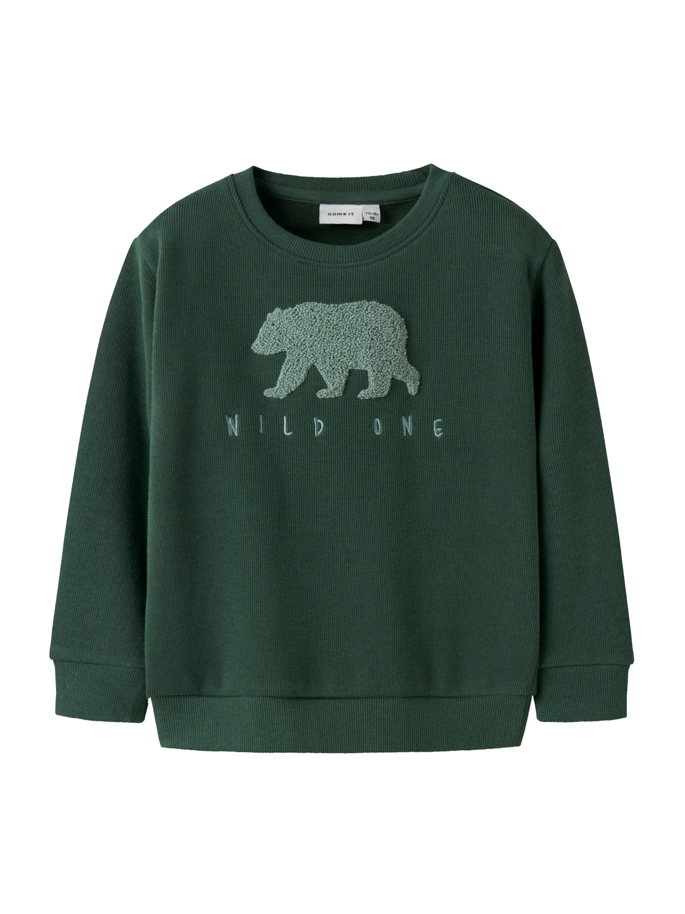 NAME IT - Sudadera 'NMMOBEAR' en verde: frente