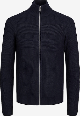 JACK & JONES Gebreid vest 'Power' in Blauw: voorkant