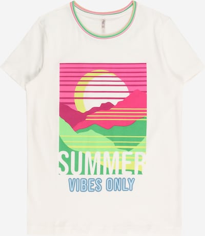 KIDS ONLY T-Shirt 'Julie' en jaune / vert clair / rose foncé / blanc cassé, Vue avec produit