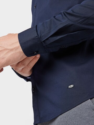 Petrol Industries Slim fit Overhemd 'Essential' in Blauw