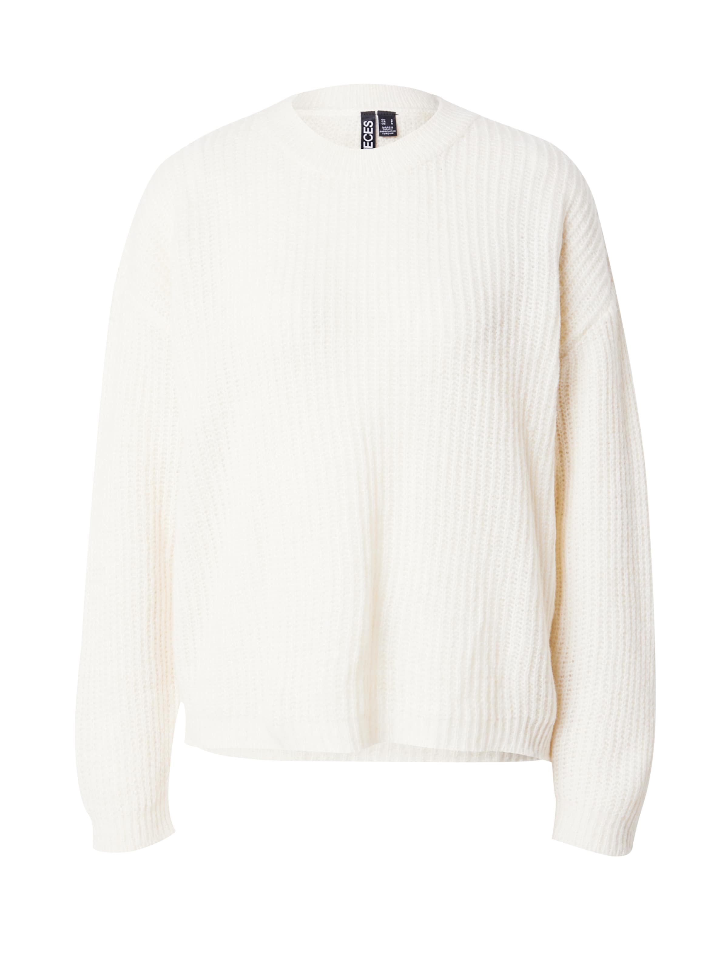 Pullover 'NUNA' di PIECES in bianco: frontale
