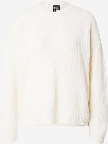 Pullover 'NUNA' di PIECES in bianco: frontale