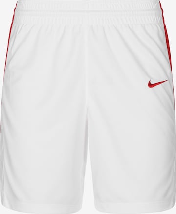 NIKE Loose fit Workout Pants in White: front