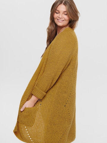ONLY Carmakoma Knit Cardigan 'Carbernie' in Yellow