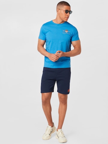 GANT Regular Fit T-Shirt in Blau