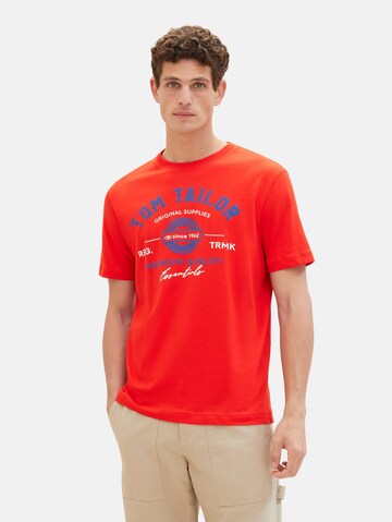 T-Shirt TOM TAILOR en rouge : devant