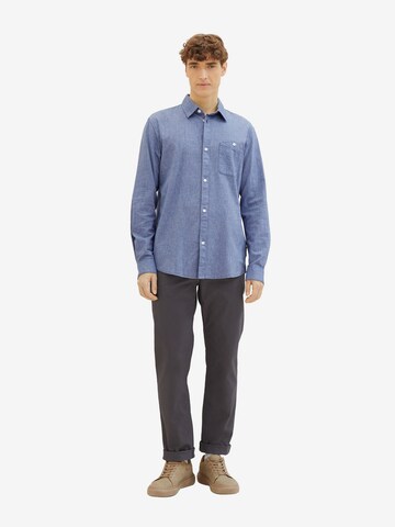 TOM TAILOR DENIM Regular fit Button Up Shirt in Blue