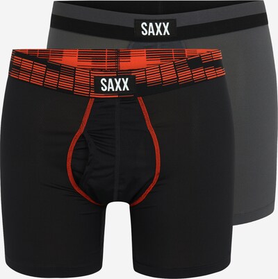 SAXX Boxershorts in dunkelgrau / dunkelorange / schwarz, Produktansicht