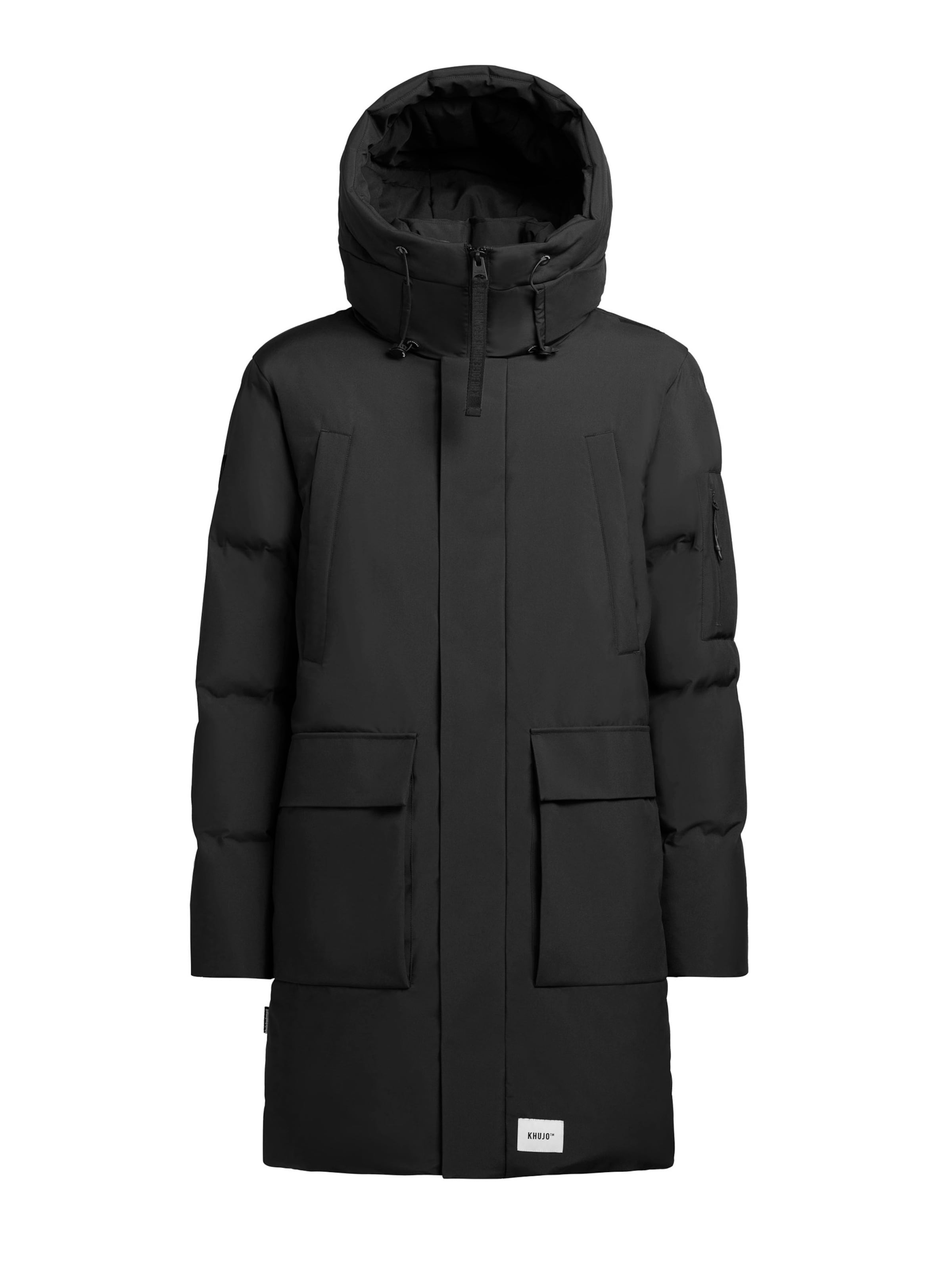 khujo Χειμερινό παλτό 'Chester3' σε μαύρο: μπροστά