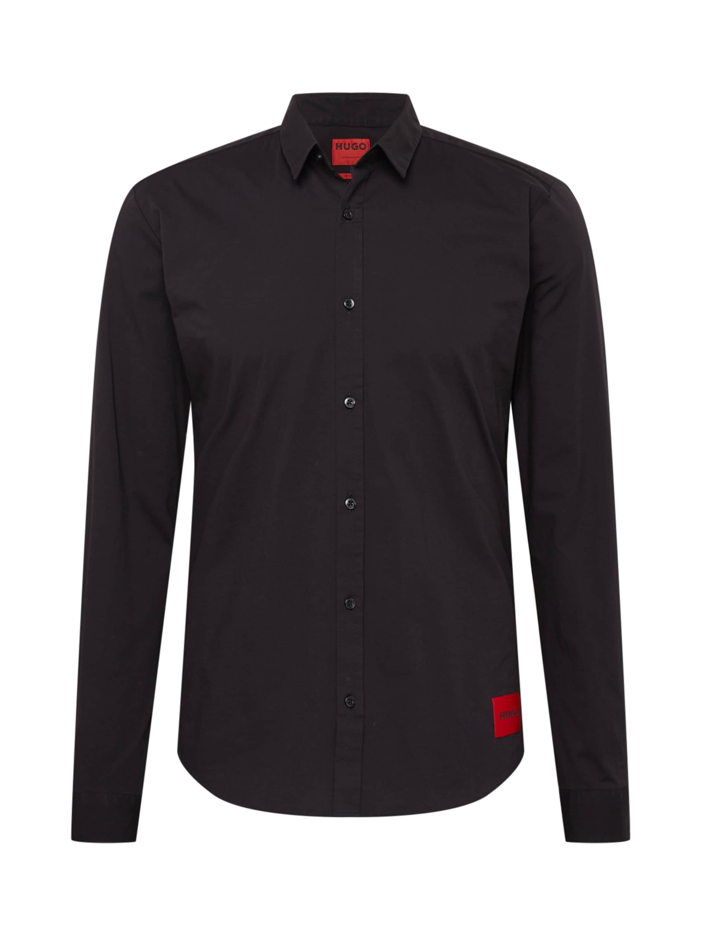 HUGO Kitsas lõige Triiksärk 'Ero3', värv must: eest vaates