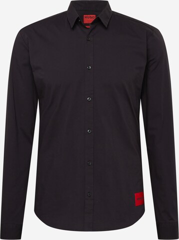 Coupe slim Chemise 'Ero3' HUGO en noir : devant