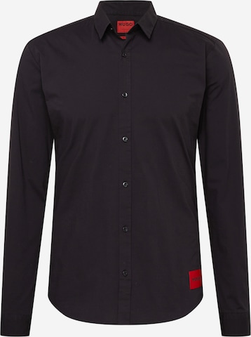 HUGO Button Up Shirt 'Ero3' in Black: front